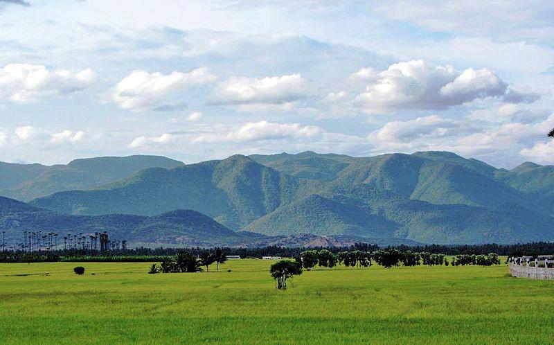 Photograph of the Western Ghats mountain range.
